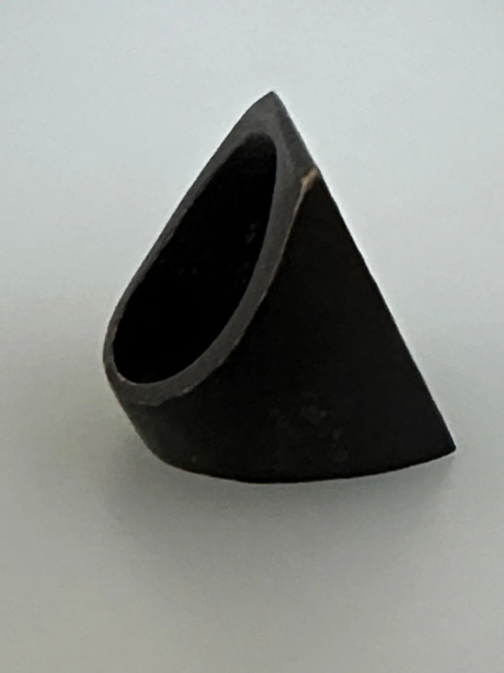 artesian Black and Gold Geometric Signet Ring